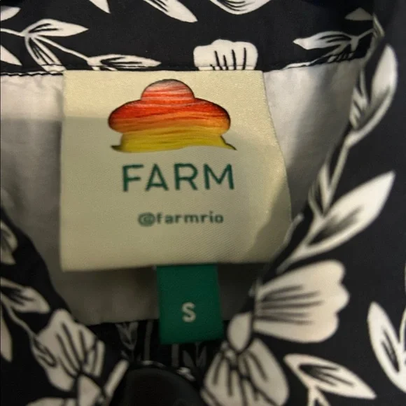 Farm Rio Black and White Floral midi dress size small - Picture 2 of 4